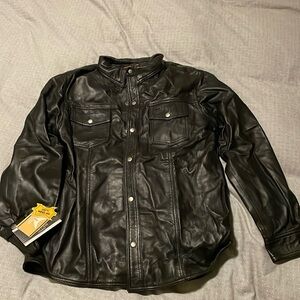 Tack field leather jacket NWT